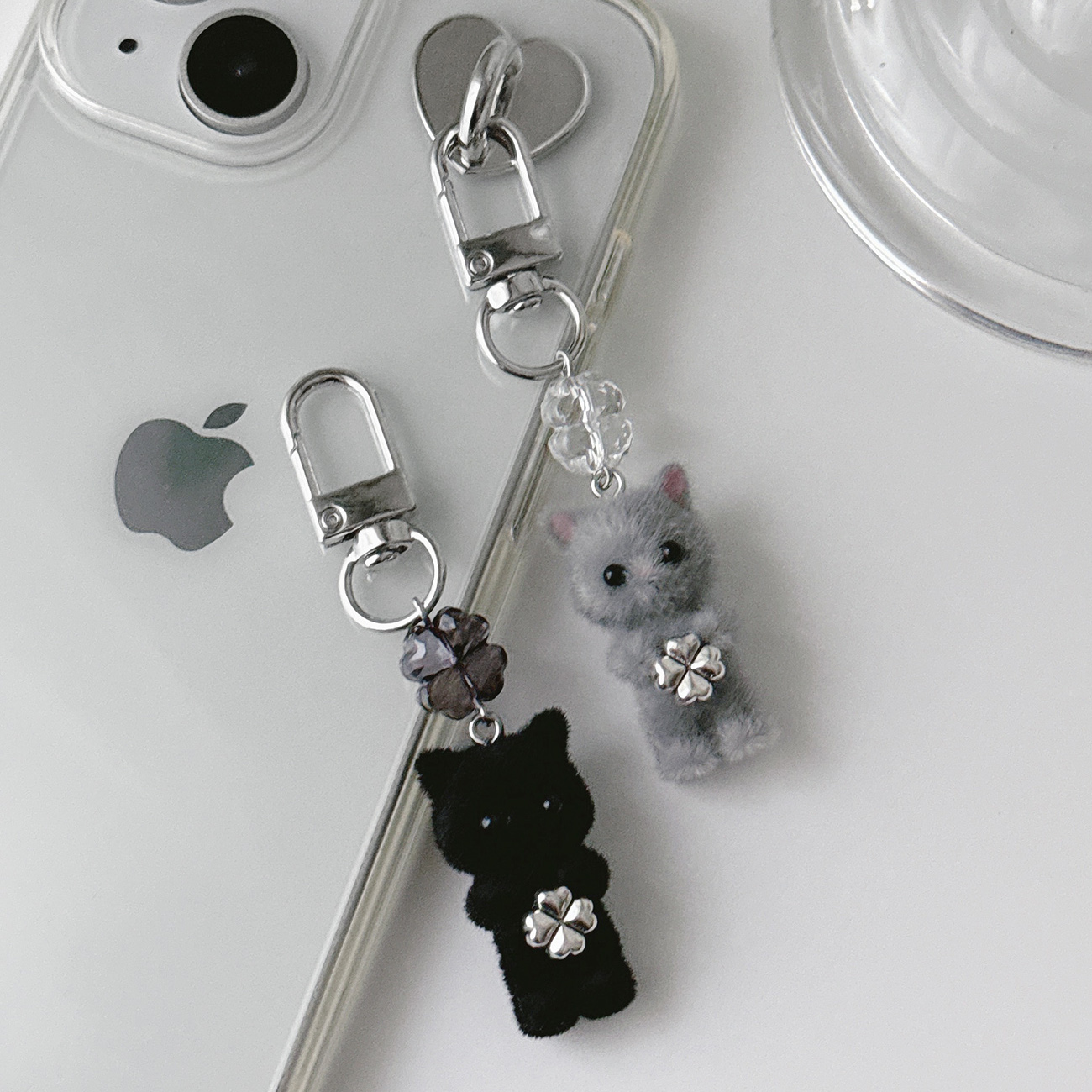 럭키 클로버 플러피 고양이 키링 6.jpg